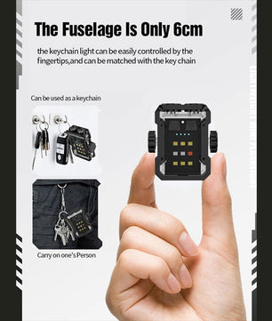 LED Portable Keychain Light 6 levels of Dimming Rechargeable