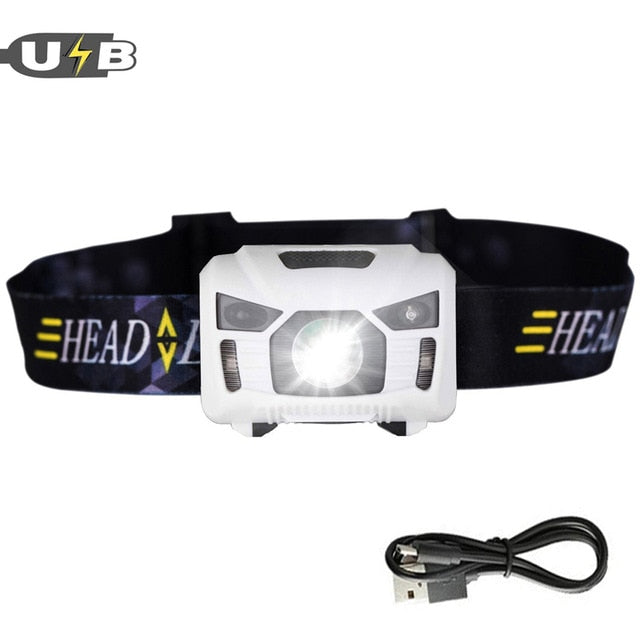 LED rechargeable Headlamp With USB Charging