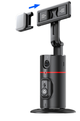 Auto Face Tracking Gimbal 360 Rotation Phone Holder Stabilizing Tripod