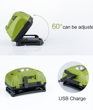 LED rechargeable Headlamp With USB Charging
