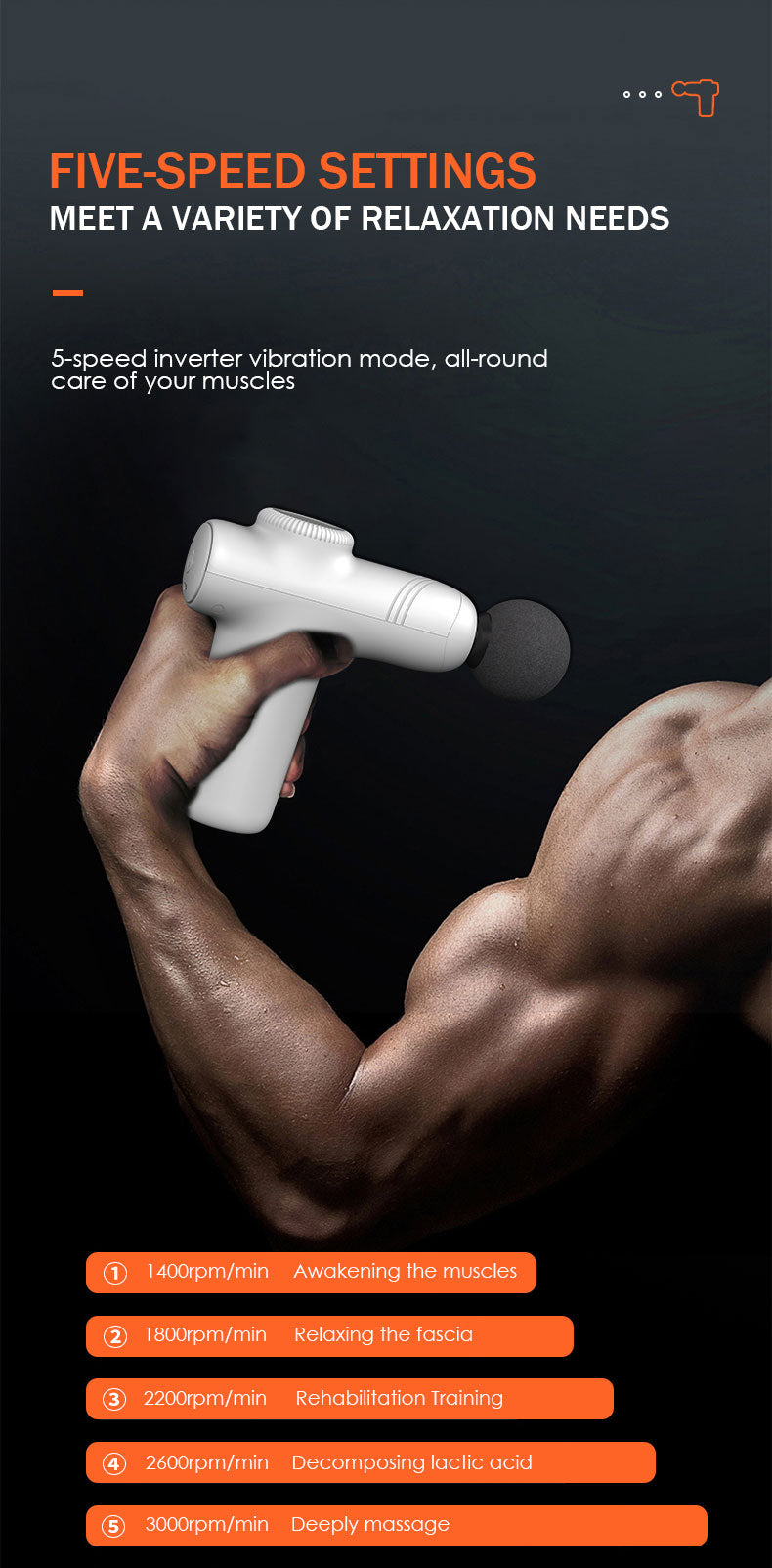 Mini massage Gun Muscle Relaxation Electric Vibration
