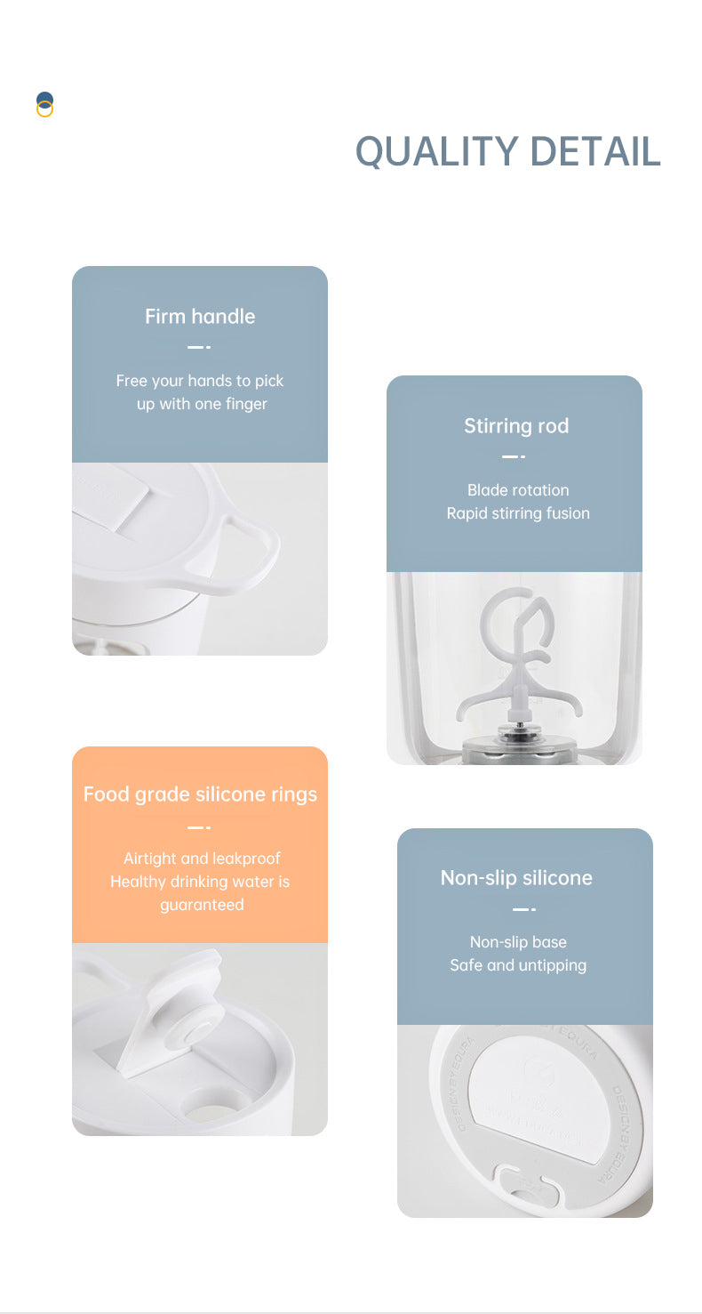 Portable smoothie blender USB rechargeable