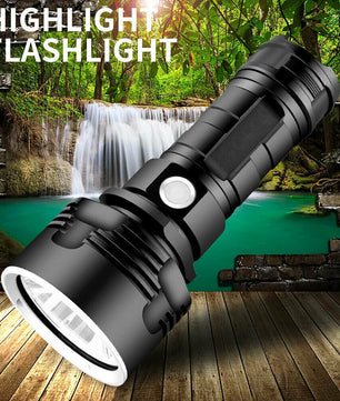 Strong Light Fixed Focus Flashlight USB Charging Outdoor Lighting Strong