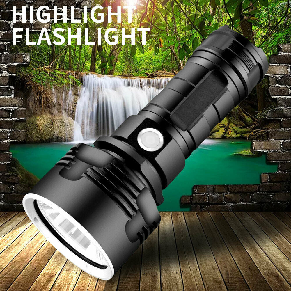 Strong Light Fixed Focus Flashlight USB Charging Outdoor Lighting Strong
