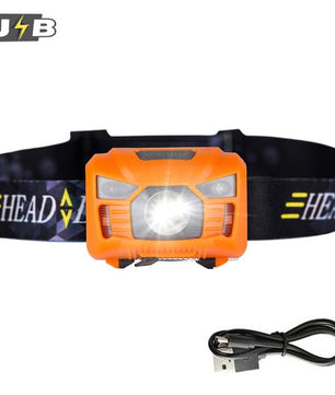 LED rechargeable Headlamp With USB Charging