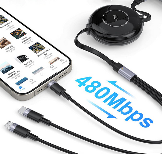 100w fast charging five in one multifunctional telescopic