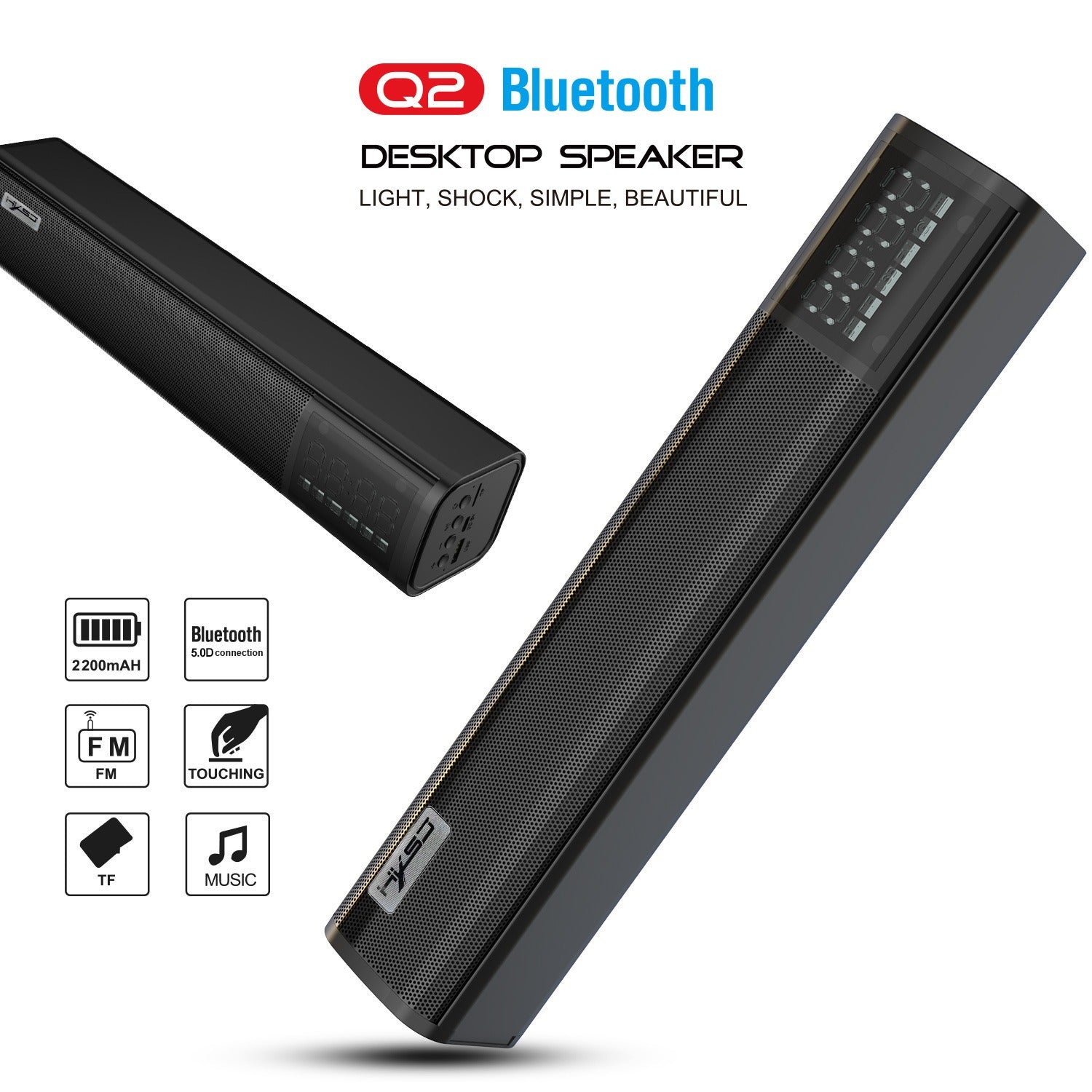 Bluetooth speaker long strip speaker