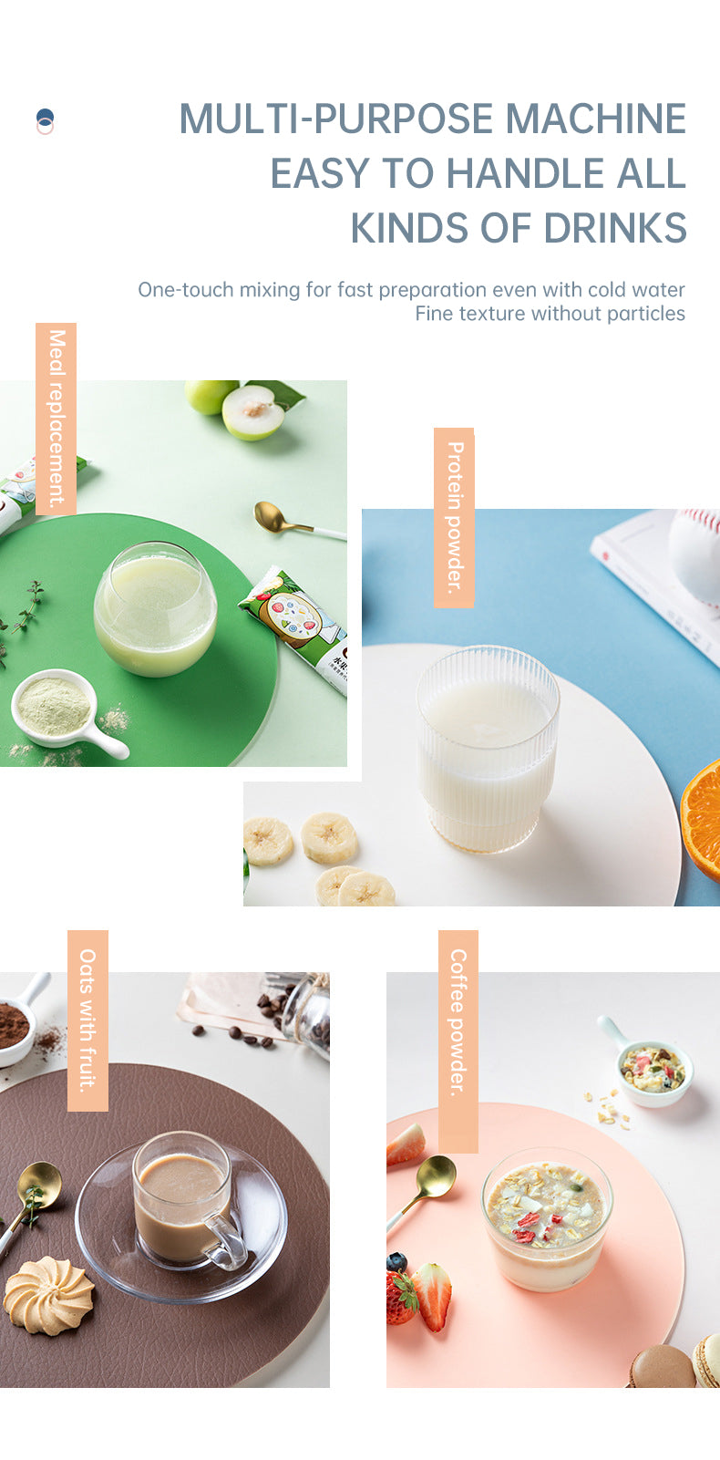 Portable smoothie blender USB rechargeable