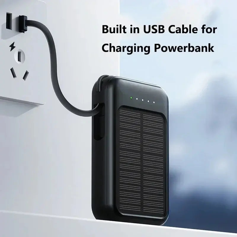 Mini solar power bank outdoor camping portable large capacity mobile power supply