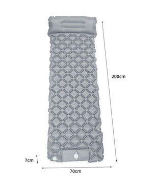 Ultralight Inflatable Sleeping Pad with Pillow - 1-2 Person Camping Mattress
