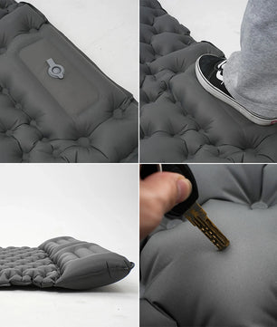 Ultralight Inflatable Sleeping Pad with Pillow - 1-2 Person Camping Mattress