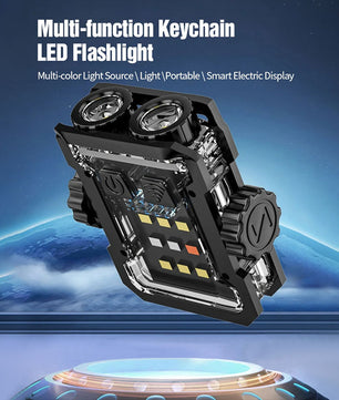 LED Portable Keychain Light 6 levels of Dimming Rechargeable