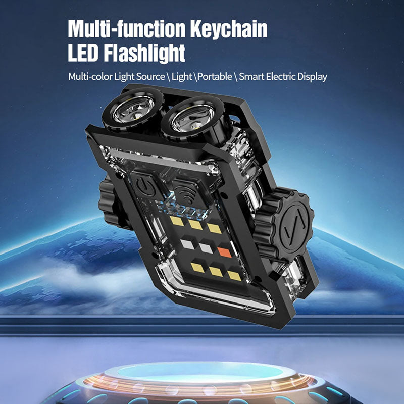 LED Portable Keychain Light 6 levels of Dimming Rechargeable