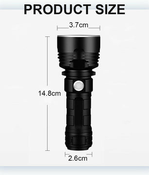Strong Light Fixed Focus Flashlight USB Charging Outdoor Lighting Strong