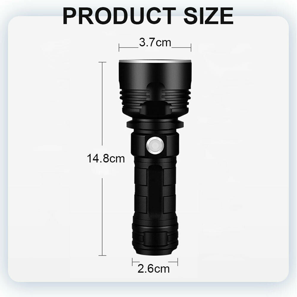 Strong Light Fixed Focus Flashlight USB Charging Outdoor Lighting Strong