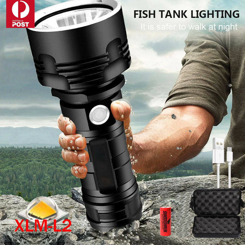 Strong Light Fixed Focus Flashlight USB Charging Outdoor Lighting Strong
