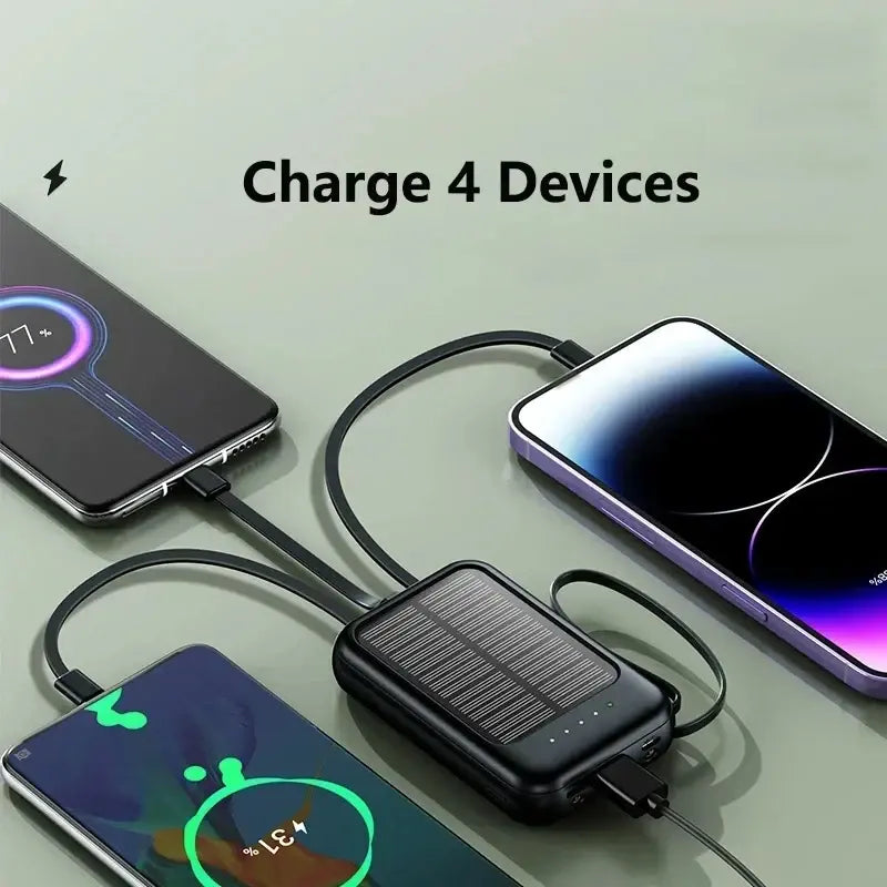 Mini solar power bank outdoor camping portable large capacity mobile power supply