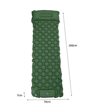 Ultralight Inflatable Sleeping Pad with Pillow - 1-2 Person Camping Mattress