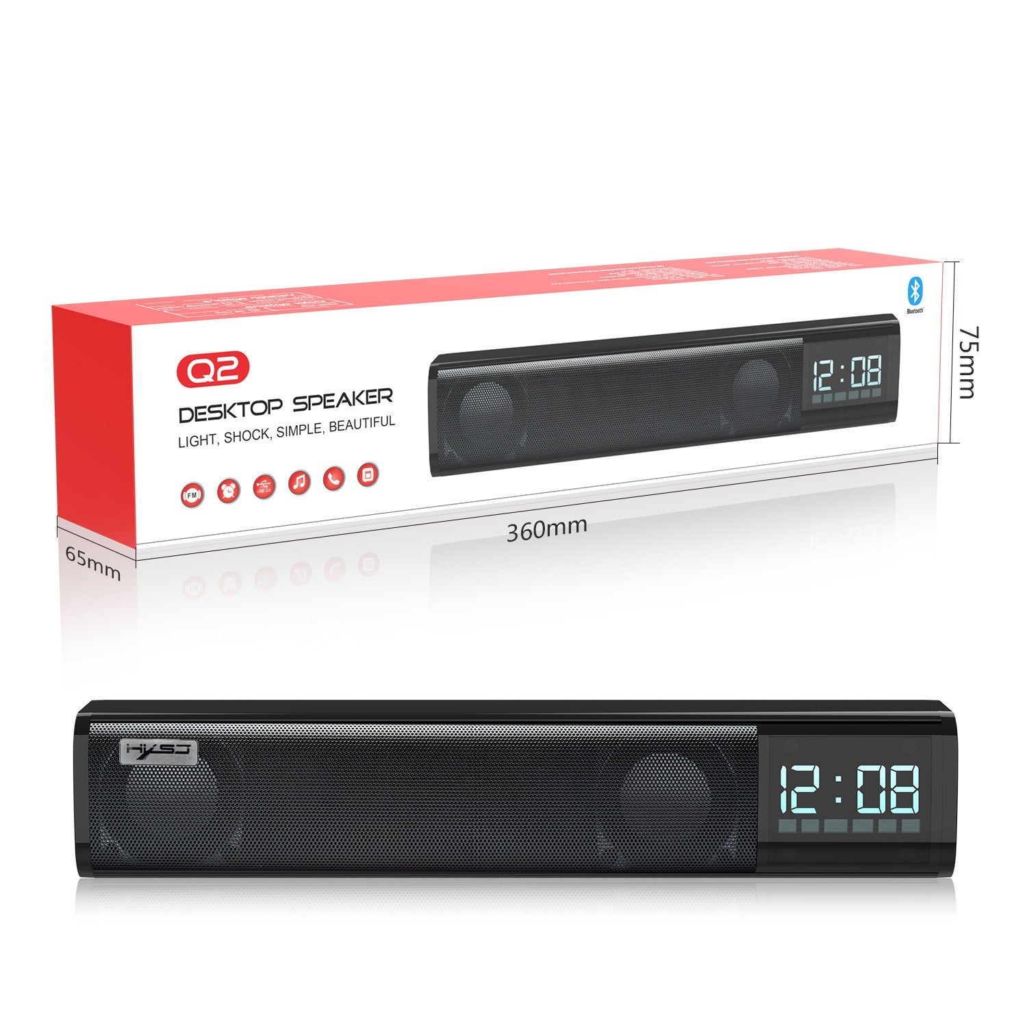 Bluetooth speaker long strip speaker