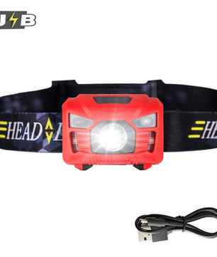 LED rechargeable Headlamp With USB Charging