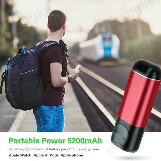 3 In1 Wireless Charger Power Bank  Portable Charging Bank for iPhone AirPods Apple Watch
