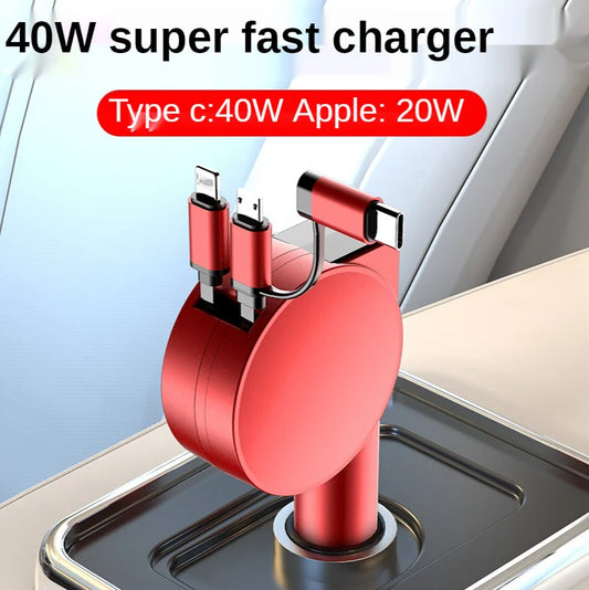 3-in-1 Car Charger 60W Super Fast Charging